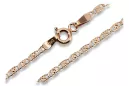 Elegant Rose Gold Chain with Vibrant Pink Accents cc066r