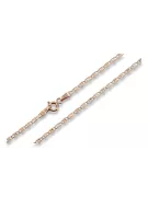 Elegant Rose Gold Chain with Vibrant Pink Accents cc066r