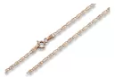 Elegant Rose Gold Chain with Vibrant Pink Accents cc066r