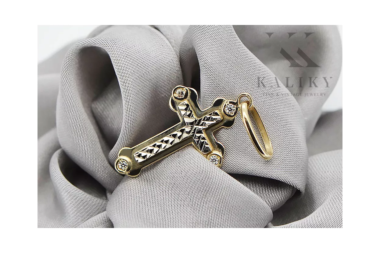 Gold Orthodoxe Kreuz ★ russiangold.com ★ Gold 585 333 Niedriger Preis