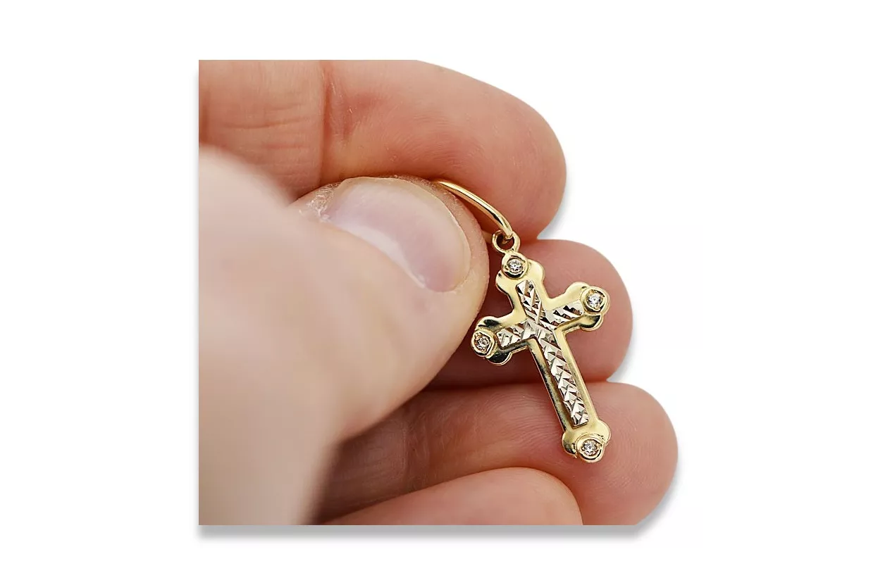 Gold Orthodoxe Kreuz ★ russiangold.com ★ Gold 585 333 Niedriger Preis