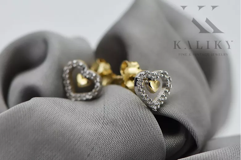 Boucles d'oreilles en or ★ https://zlotychlopak.pl/fr/ ★ Échantillon d'or 585 333 Prix bas !