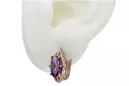 "Amethyst Ohrstecker in Original 14k Roségold vec141" Vintage vec141