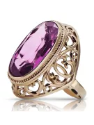 Russische sowjetische Rose 14k 585 Gold Alexandrit Rubin Smaragd Saphir Zirkon Ring vrc084