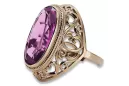 Russian Soviet rose 14k 585 gold Alexandrite Ruby Emerald Sapphire Zircon ring  vrc084