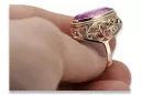 Anillo ruso soviético rosa 14k 585 oro Alejandrita Rubí Esmeralda Zafiro Zircon vrc084