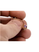 Elegante Amethyst Ohrringe im Vintage Stil aus 14k Roségold vec145 vec145