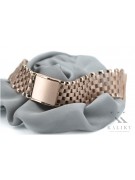 Pulsera de reloj de hombre de oro rosa de 14 quilates, ajustable mbw020r