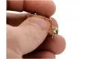 Cercei vintage autentici din aur roz de 14k cu Peridot galben vec145 vec145