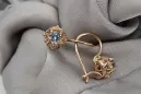 "Pendientes Antiguos de Oro Rosa 14k con Alejandrita" vec145 vec145