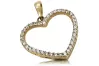 14K Yellow Gold Heart Pendant cpc046y