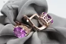 Elegante Original Vintage Amethyst Ohrringe aus 14 Karat Roségold vec003 vec003