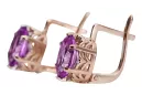 Elegante Original Vintage Amethyst Ohrringe aus 14 Karat Roségold vec003 vec003