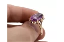 Anillo ruso soviético rosa 14k 585 oro Alejandrita Rubí Esmeralda Zafiro Zircon vrc189