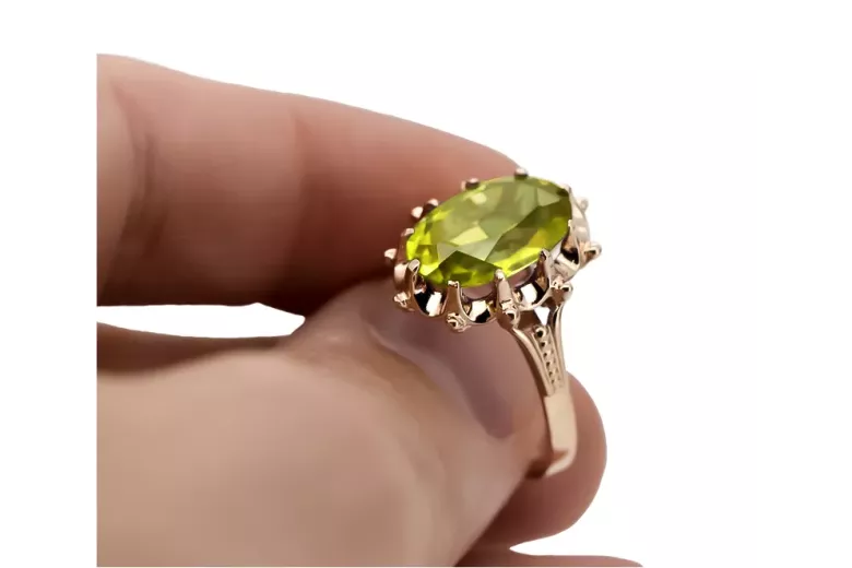 Russische Sowjetrose 14k 585 gold Alexandrite Ruby Emerald Saphir Zircon Ring vrc189