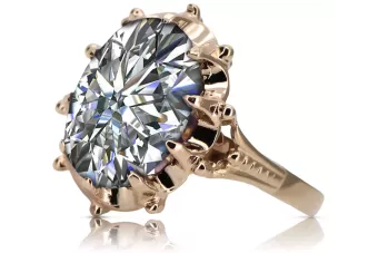 Pierścień Cyrkonia Vintage 14k różowe złoto vrc079