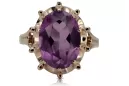 Ruso soviético rosa 14k 585 oro Alexandrite Ruby Esmeralda anillo Zircon vrc084