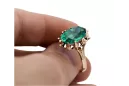 Russian Soviet rose 14k 585 gold Alexandrite Ruby Emerald Sapphire Zircon ring  vrc084