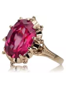 Ruso soviético rosa 14k 585 oro Alexandrite Ruby Esmeralda anillo Zircon vrc084