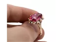 Russe soviétique rose 14k 585 or Alexandrite Rubis Émeraude Saphir Zircon bague vrc084