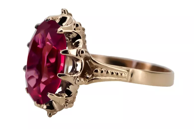 Russe soviétique rose 14k 585 or Alexandrite Rubis Émeraude Saphir Zircon bague vrc084