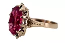 Ruso soviético rosa 14k 585 oro Alexandrite Ruby Esmeralda anillo Zircon vrc084