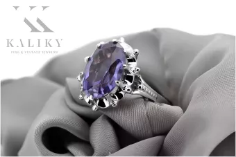 Bague en argent 925, Alexandrite, pierres précieuses variées vrc079s