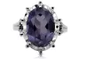 Sterling Silber 925, Alexandrit, Smaragd, Rubin Ring vrc079s