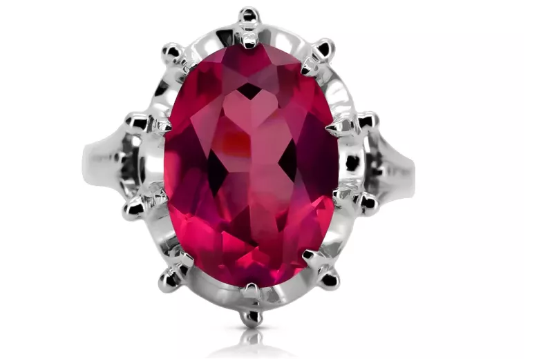 Russe rose soviétique 14k 585 or Alexandrite Ruby Emerald Sapphire Zircon ring vrc014