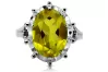 Sterling Silber 925, Gelber Peridot, Saphir, Türkis Ring vrc079s