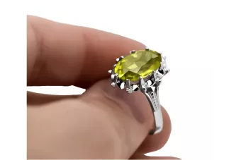 Русское советское кольцо из золота 14 карат 585 пробы с александритом, рубином, изумрудом, сапфиром и цирконом vrc014