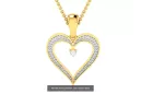 "14K White Gold Heart Pendant with Alexandrite & Mixed Gemstones" cgcpc038