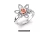 "Goldener Rosendiamant Edelsteinring" cgcrc001set