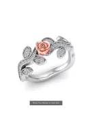 Rose russe rose 14k 585 or Vintage ring vrn001