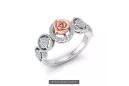 Rose russe rose 14k 585 or Vintage ring vrn001