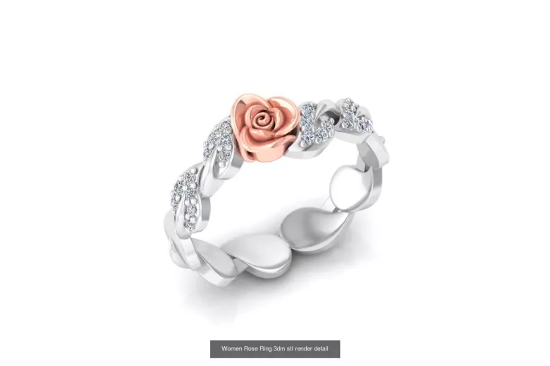 Rose russe rose 14k 585 or Vintage ring vrn001