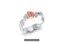 Rose russe rose 14k 585 or Vintage ring vrn001