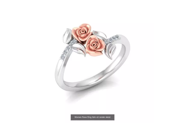 Rose russe rose 14k 585 or Vintage ring vrn001