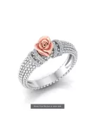 Rose russe rose 14k 585 or Vintage ring vrn001