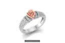 Rose russe rose 14k 585 or Vintage ring vrn001