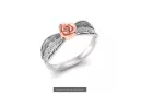 Rose russe rose 14k 585 or Vintage ring vrn001