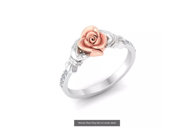 Rose russe rose 14k 585 or Vintage ring vrn001