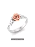 Rose russe rose 14k 585 or Vintage ring vrn001