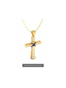 Cruz Católica de Oro ★ russiangold.com ★ Oro 585 333 Precio bajo