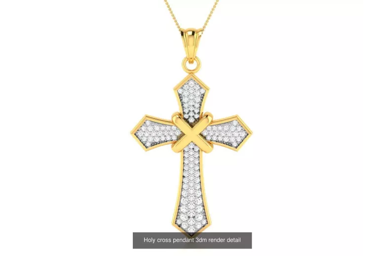 Gold Catholic Cross ★ russiangold.com ★ Gold 585 333 Low price