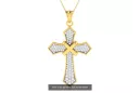 Cruz Católica de Oro ★ russiangold.com ★ Oro 585 333 Precio bajo