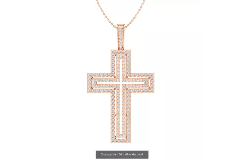 Cruz Católica de Oro ★ russiangold.com ★ Oro 585 333 Precio bajo