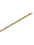 "14 Karat Dreifarbiges Gold Solid Chain" cgcc001