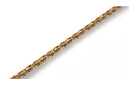 "Tricolor Gold Chain Necklace with Solid Links" cgcc002