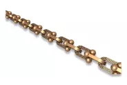 "Tri-Color Solid Gold Chain Necklace" cgcc006